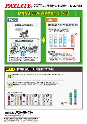 瞬時電圧低下時、異常装置の見える化