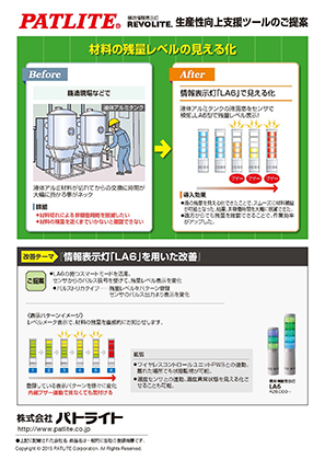 材料の残量レベルの見える化