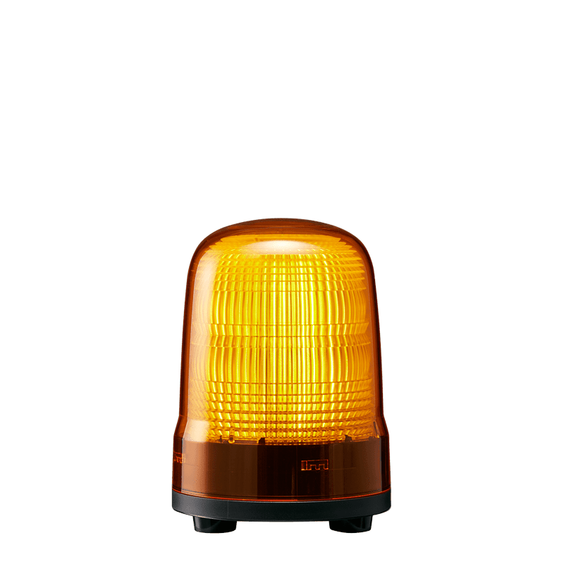 パトライト/PATLITE 表示灯 SL10-M1JN-Y Φ100 DC12?24V 発光パターン（3種） 黄色 キャブタイヤコード・3点  製造、工場用