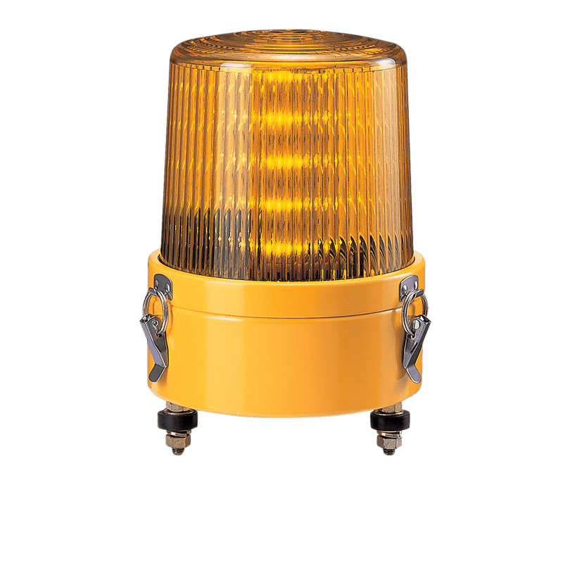 パトライト 回転灯 SKP-M2-Y Φ150 AC100V 黄色 3点ボルト足取付 AC電源プラグ - 2
