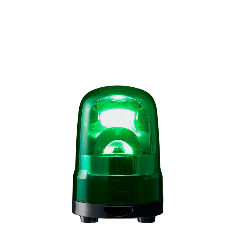 安い 激安 プチプラ 高品質 パトライト LED回転灯 SKシリーズ φ100mm AC100~240V 3点ボルト足取付 キャブタイヤケーブル  ブザー無 緑 SKH-M2J-G