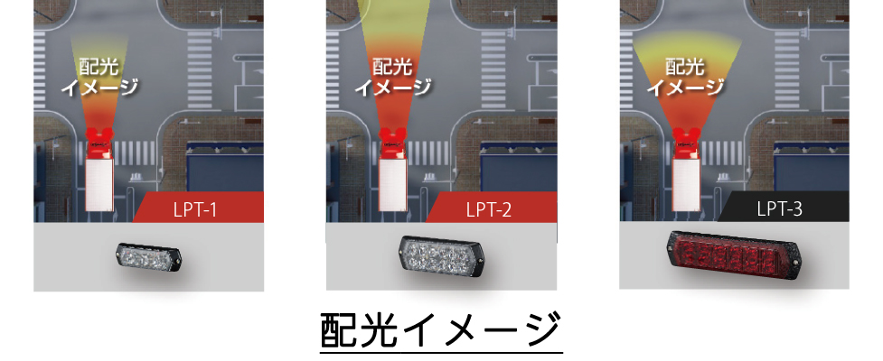 選ぶなら 雑貨ストア広島2パトライト 補助警告灯 LPT-2M1-R DC12~24V 赤色 薄さ13.5mm